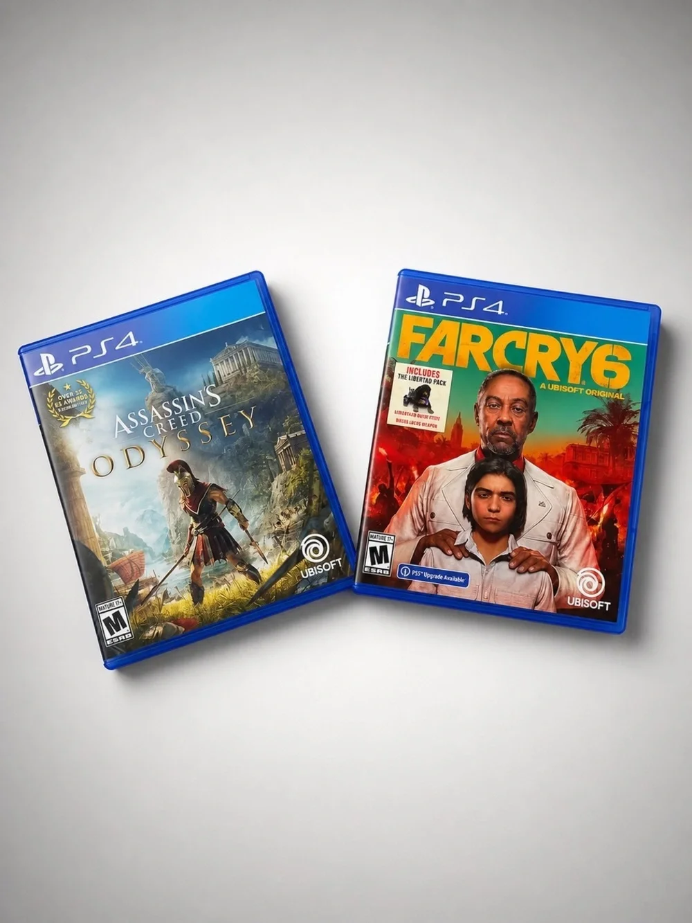 PS4 Assassin's Creed Odyssey + Far Cry 6 Bundle - Blue Cases